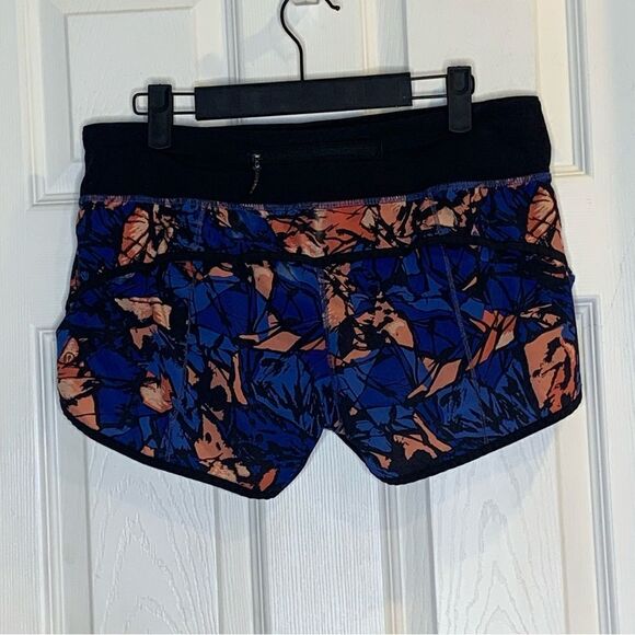 Lululemon Speed Short Paint Storm Harbor Blue Multi / Black Size 6 - Picture 9 of 9